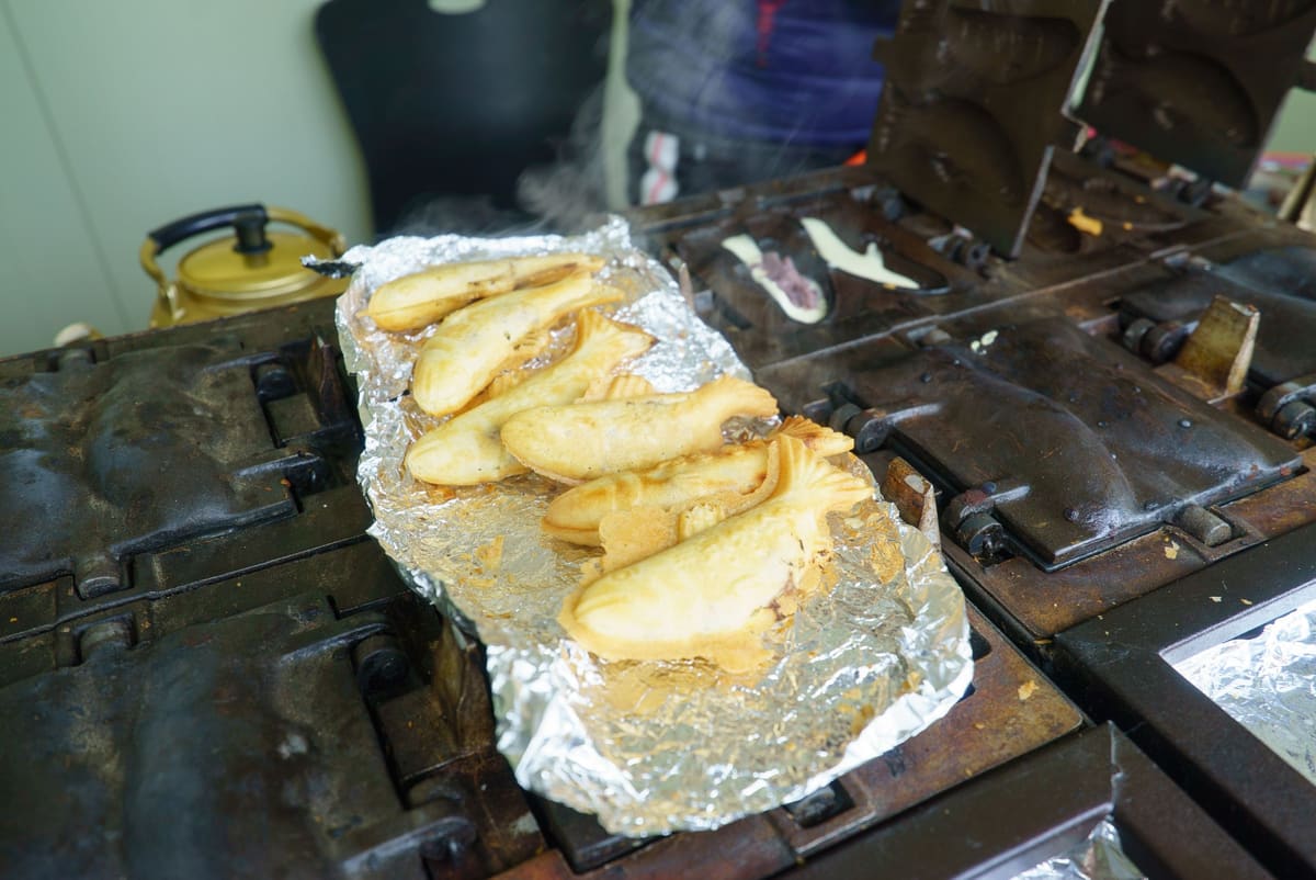 Trout grilling in foil at the 2015 Pyeongchang Trout Festival